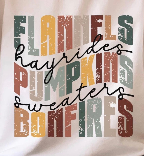 Flannels Pumpkins Bonfires